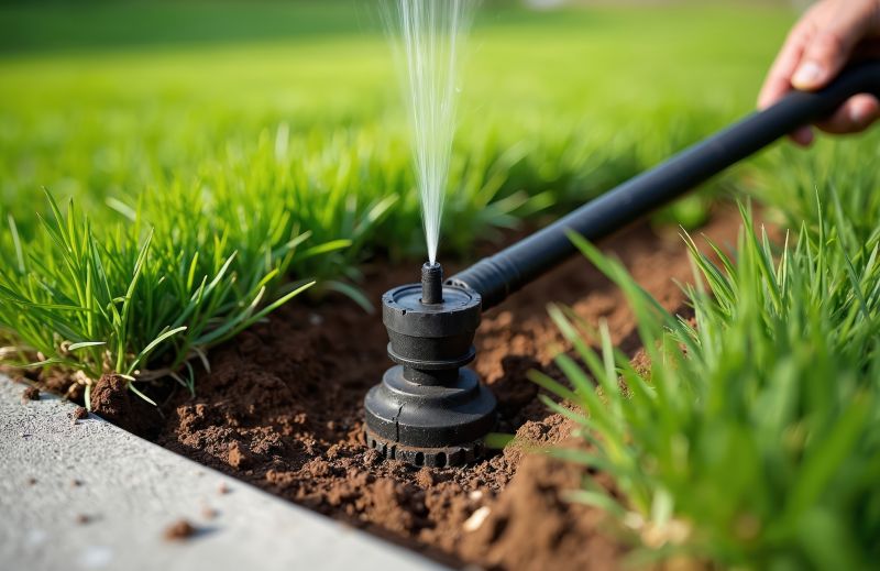 Garden Sprinkler Installation detail